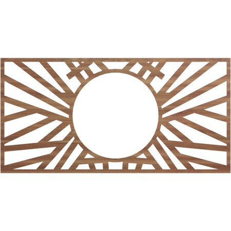 Ekena Millwork Hoover Wood Fretwork Pierced Ceiling Medallion, Walnut, 40"W x 20"H x 14 3/4"ID x 3/8"T CMWP40X20X0375HOWA